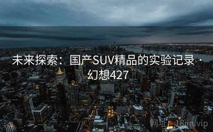 未来探索：国产SUV精品的实验记录 · 幻想427