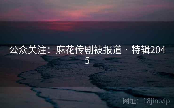 公众关注:麻花传剧被报道 · 特辑2045 公众关注:麻花传剧被报道 · 特辑2045